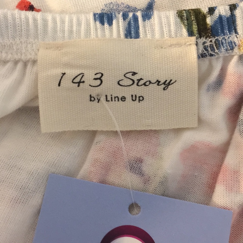 {143Story by Line Up}Sz M Floral Off ShoulderTop - Picture 4 of 5